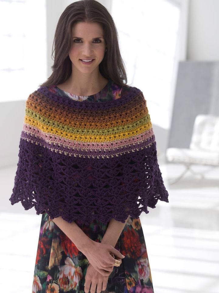 Crocheted Lace Edged Poncho Pattern