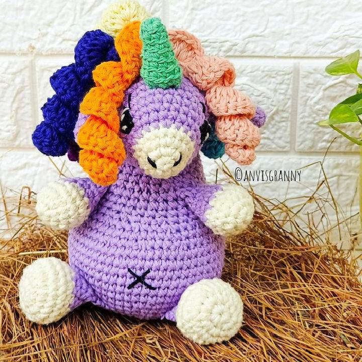 Cute Crochet Roly Poly Unicorn Pattern