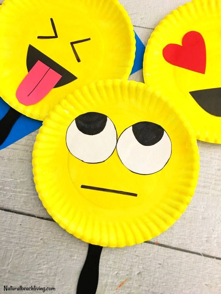 Cute Paper Plate Emoji Craft for Kids