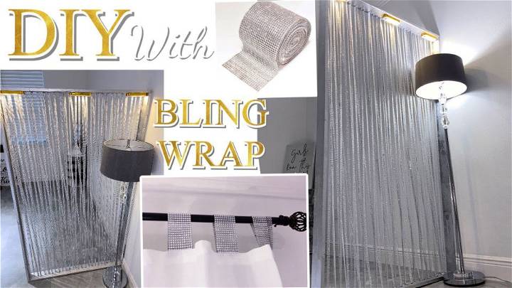 DIY Bling Wrap Room Divider