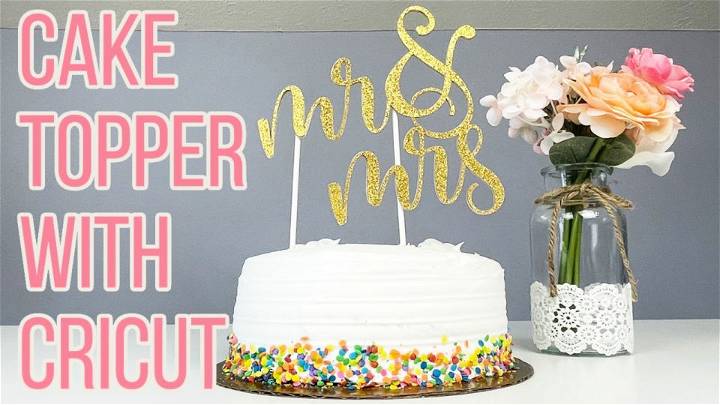 DIY Chipboard Wedding Cake Topper With Cricut