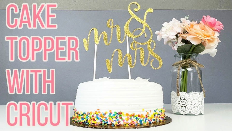 DIY Chipboard Wedding Cake Topper With Cricut