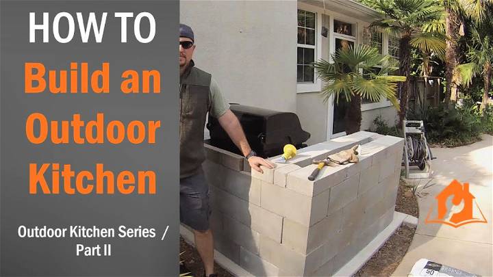DIY Cinder Block Outdoor Kitchen