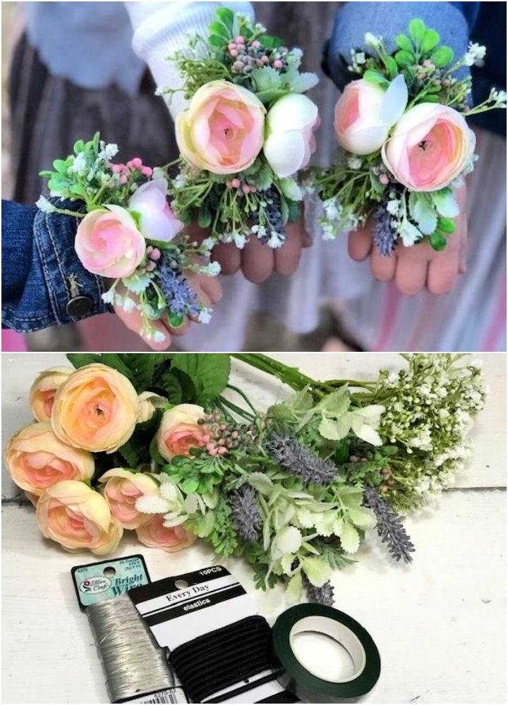 DIY Corsage With Faux Flowers