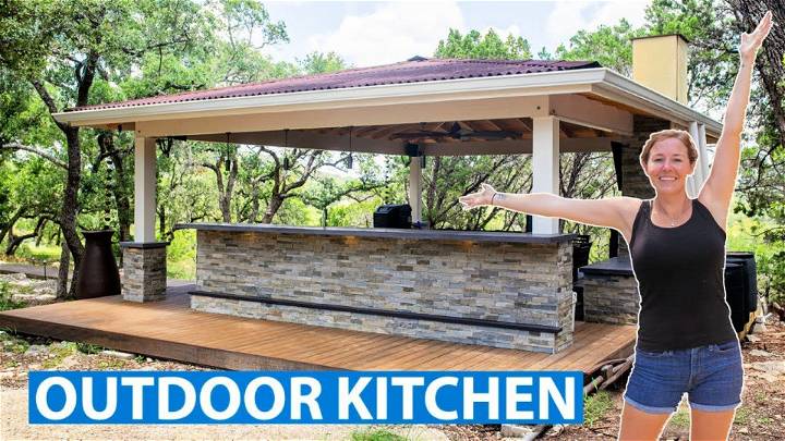 DIY Covered Outdoor Kitchen
