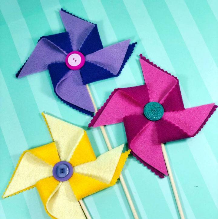DIY Decorative Felt Pinwheels