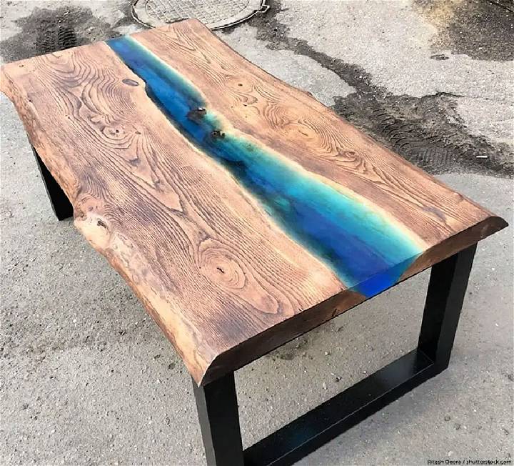 DIY Epoxy Resin River Wooden Table