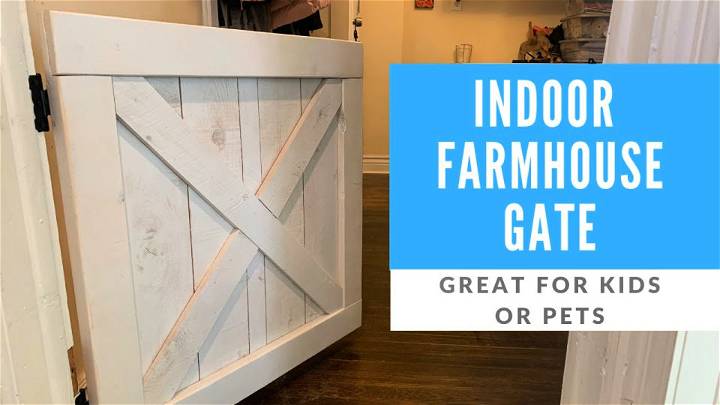 DIY Farmhouse Dog Gate for Indoor
