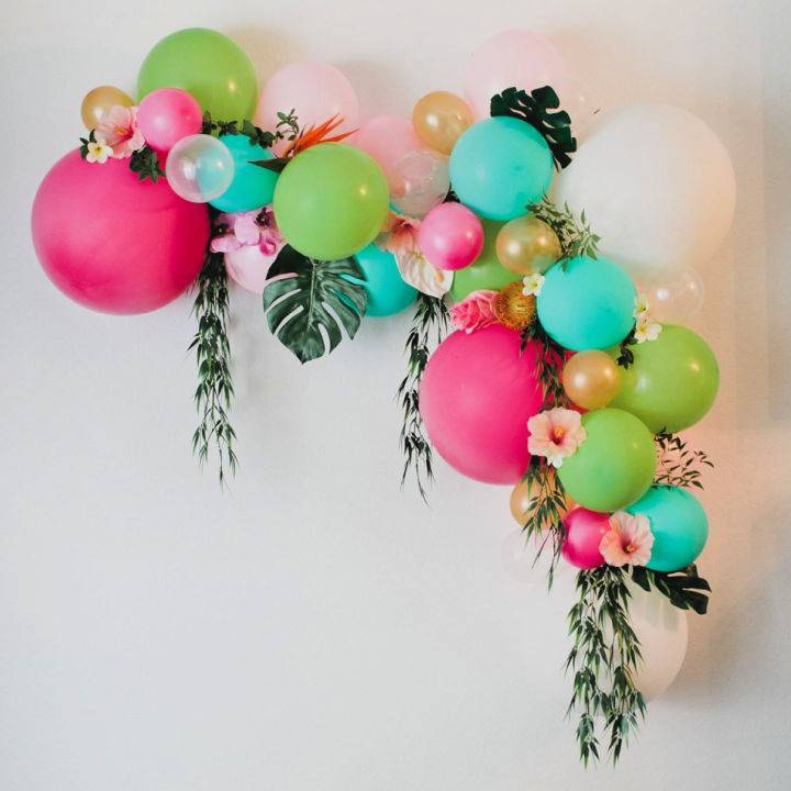 DIY Floral Balloon Arch With Afloral