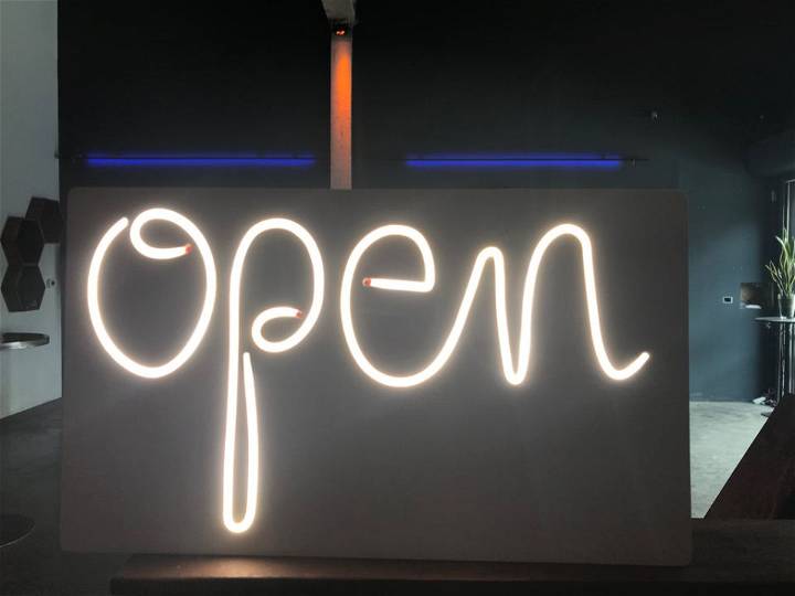 DIY LED Based Neon Open Sign