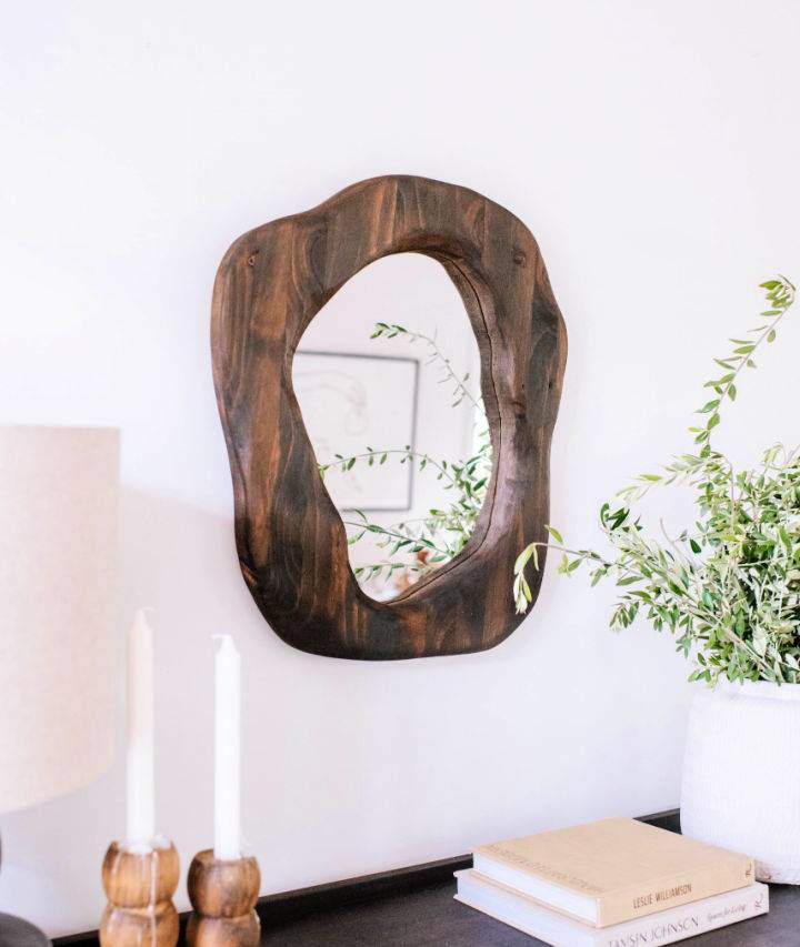 Organic Shaped Wooden Mirror Frame Ideas