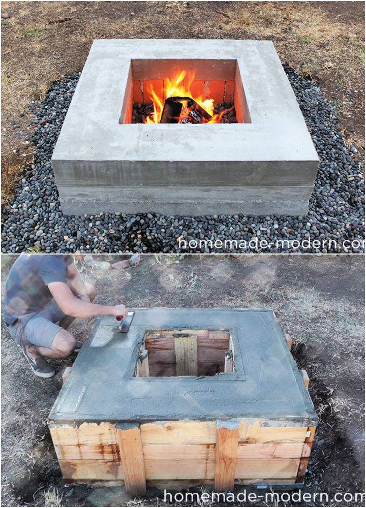 DIY Outdoor Concrete Fire Pit