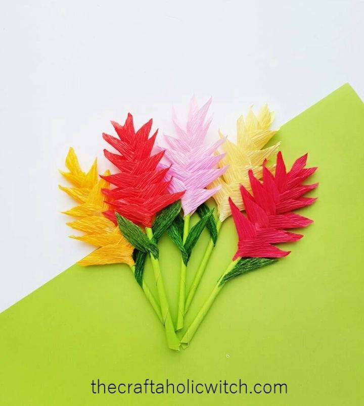 DIY Paper Flowers With Stems 