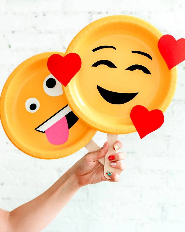 DIY Paper Plate Emoji Masks