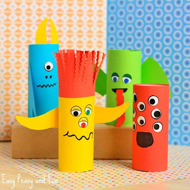 DIY Paper Roll Monsters