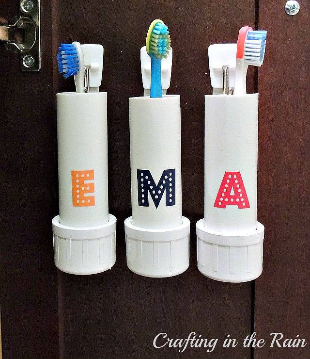 DIY Pvc Pipe Toothbrush Holders