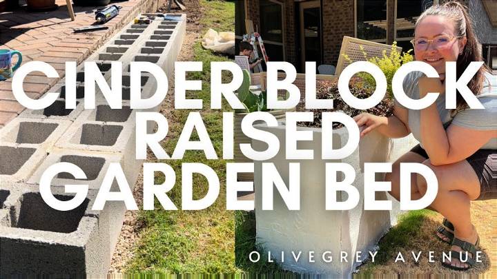 DIY Raised Planter From Cinder Blocks