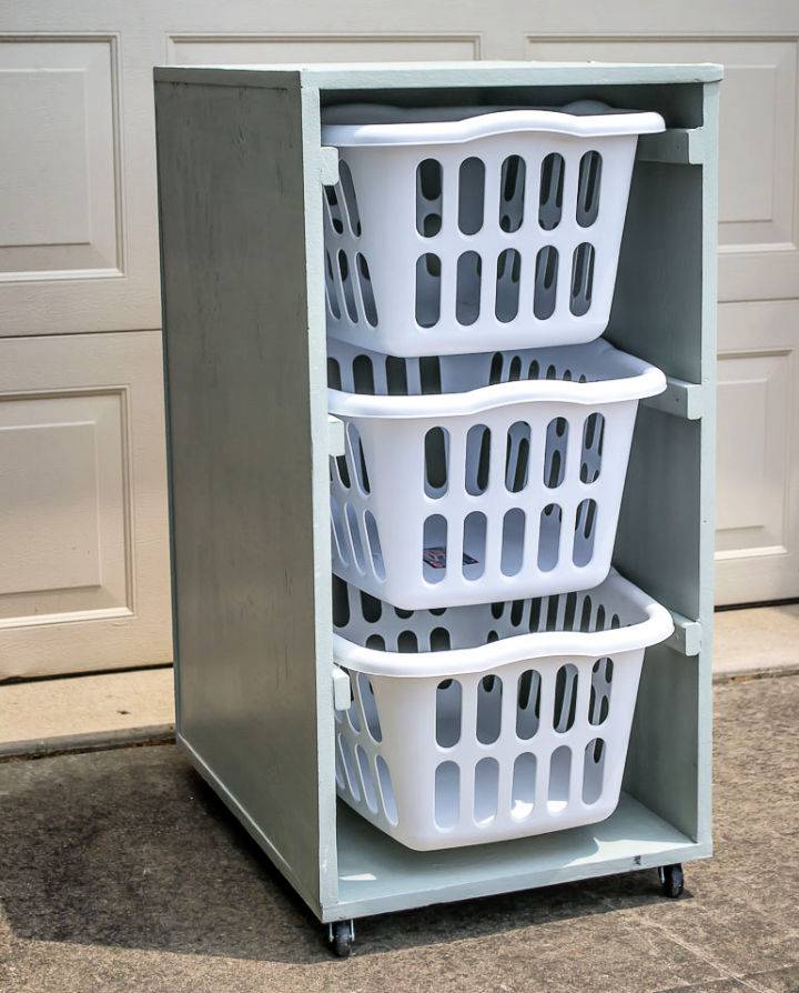 DIY Rolling Laundry Basket Dresser