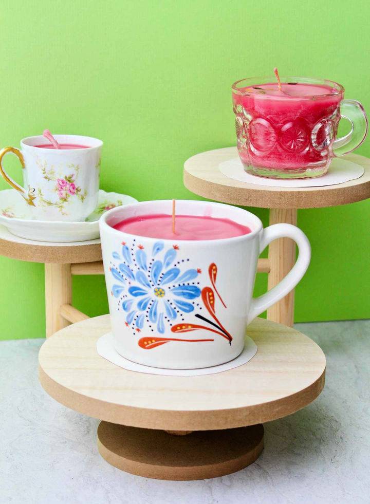 DIY Teacup Candles for Mother's Day Gift