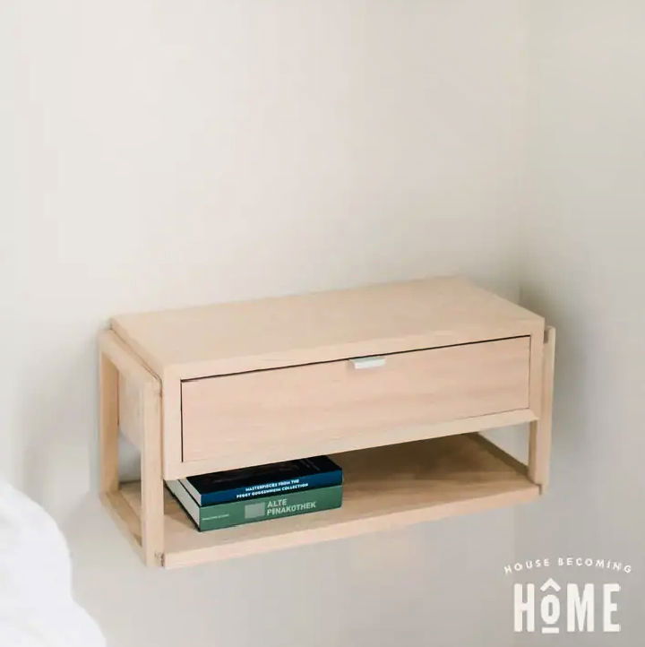 DIY Wooden Floating Nightstand Design