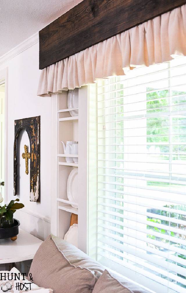 DIY Wood and Dropcloth Curtains