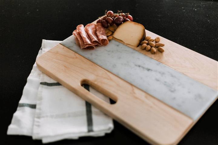DIY Wood and Marble Cutting Board