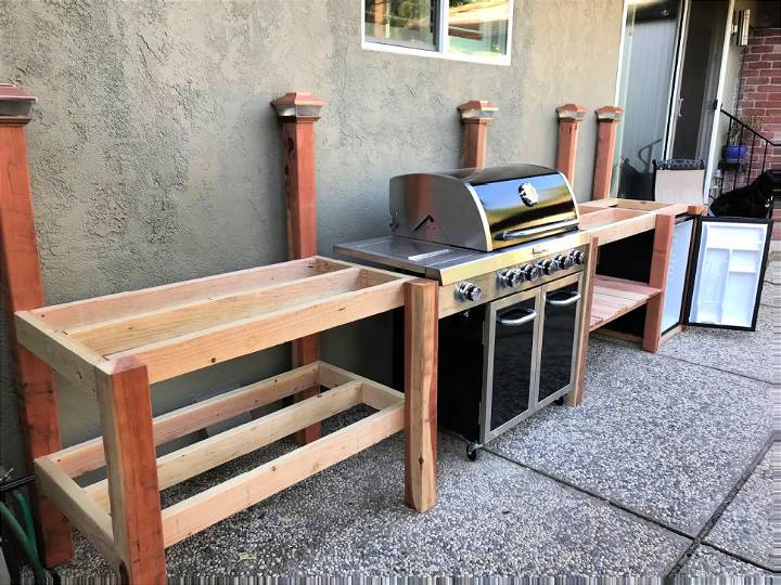 DIY Wooden Outdoor Kitchen