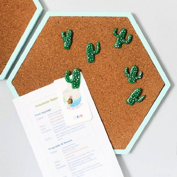 Decorative Cactus Push Pins Made From Hot Glue