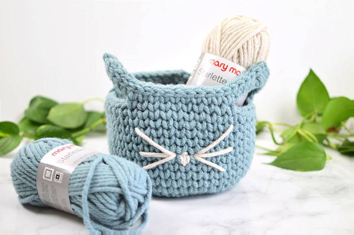 Easy Crochet Purrfect Cat Basket Pattern
