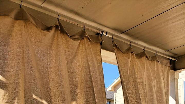 Easy DIY Drop Cloth Patio Curtains and Rods