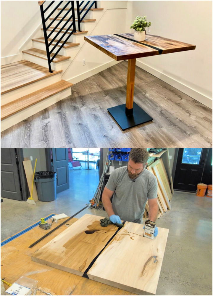 Easy DIY Epoxy River Pub Table