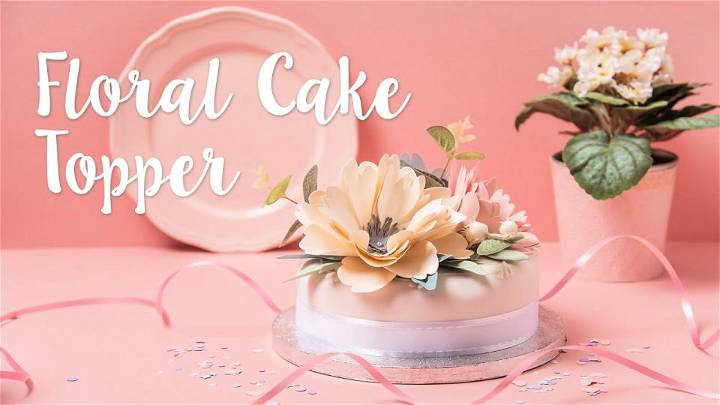 Easy DIY Floral Wedding Cake Topper