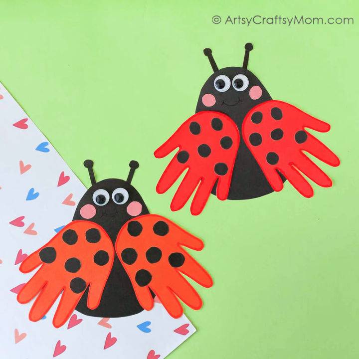 Easy Handprint Ladybug Craft for Spring