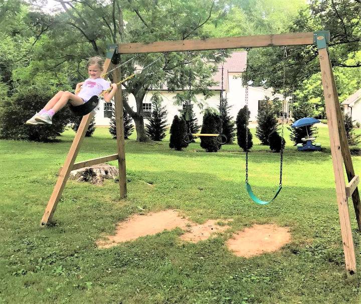 Easy and Affordable A Frame Swing Set
