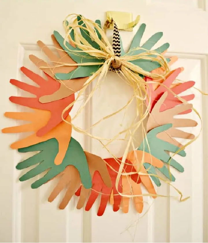 Fall Hand Print Wreath