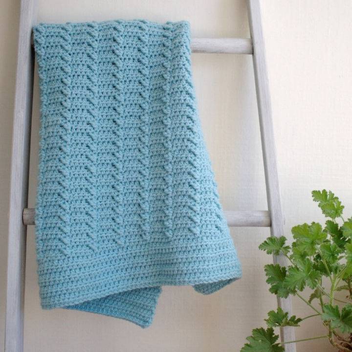 Fastest Crochet Rippled Blanket Pattern