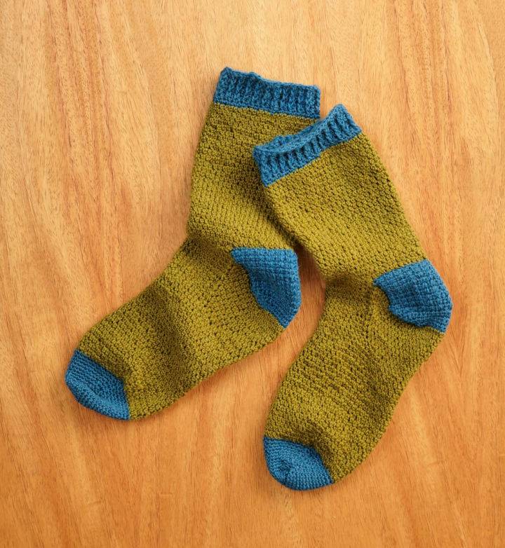 Crochet Father's Day Socks Pattern