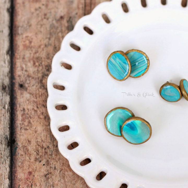 Make Faux Agate Earrings From Polymer Clay