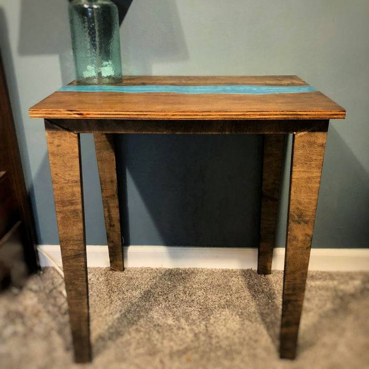 Faux Live Edge Epoxy River Table for Under $100