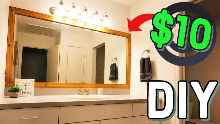 Framing a Bathroom Mirror for Under $10