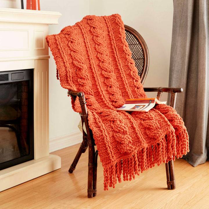 Free Crochet Cables Afghan PDF Pattern