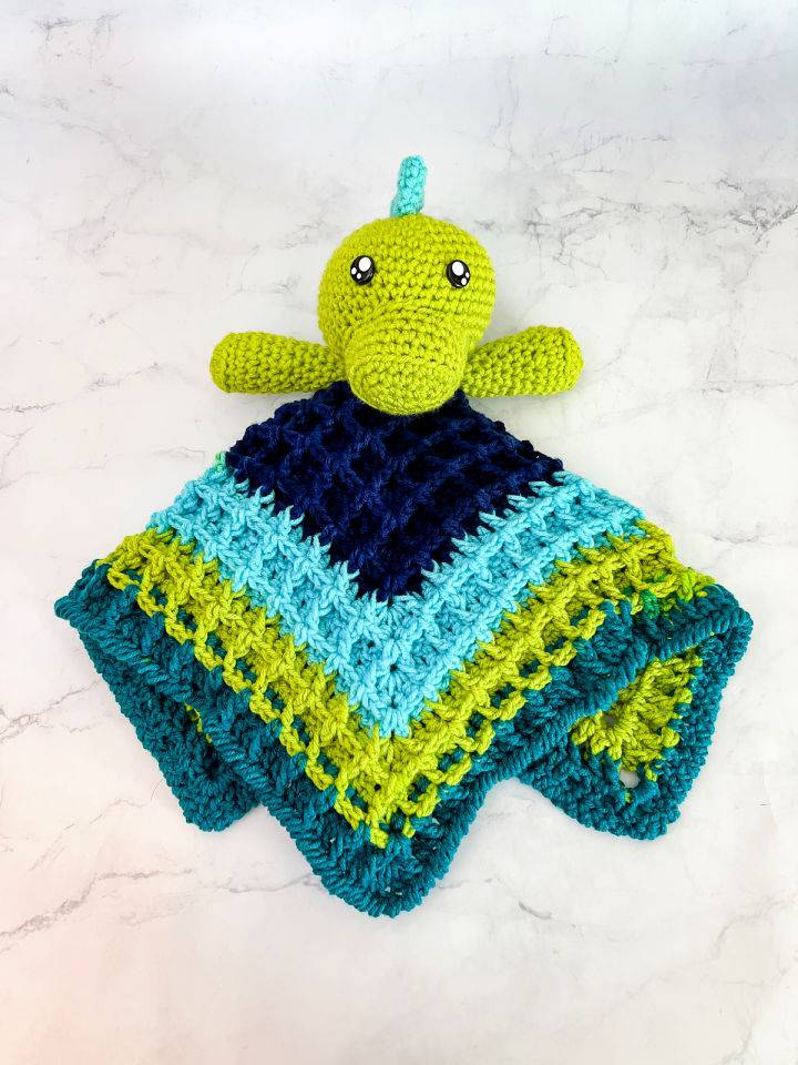 Free Crochet Dino Baby Lovey Pattern
