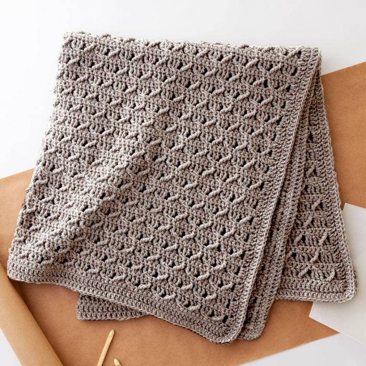Free Crochet Lattice Afghan Blanket Pattern