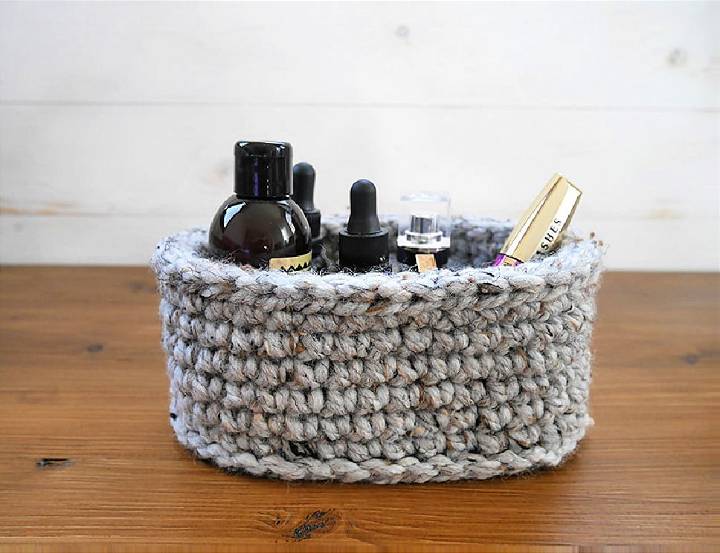Free Crochet Oval Basket Pattern