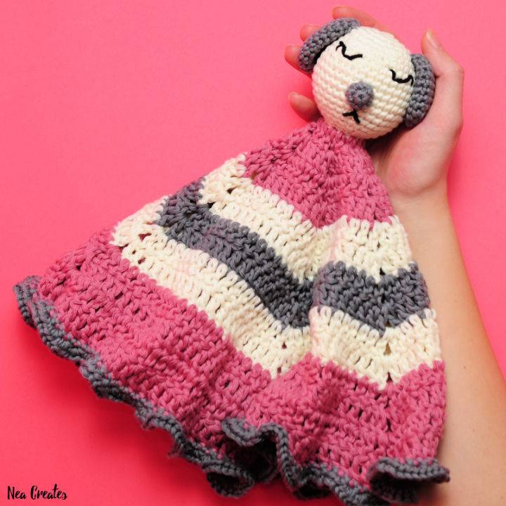 Free Crochet Sleepy Puppy Lovey Pattern