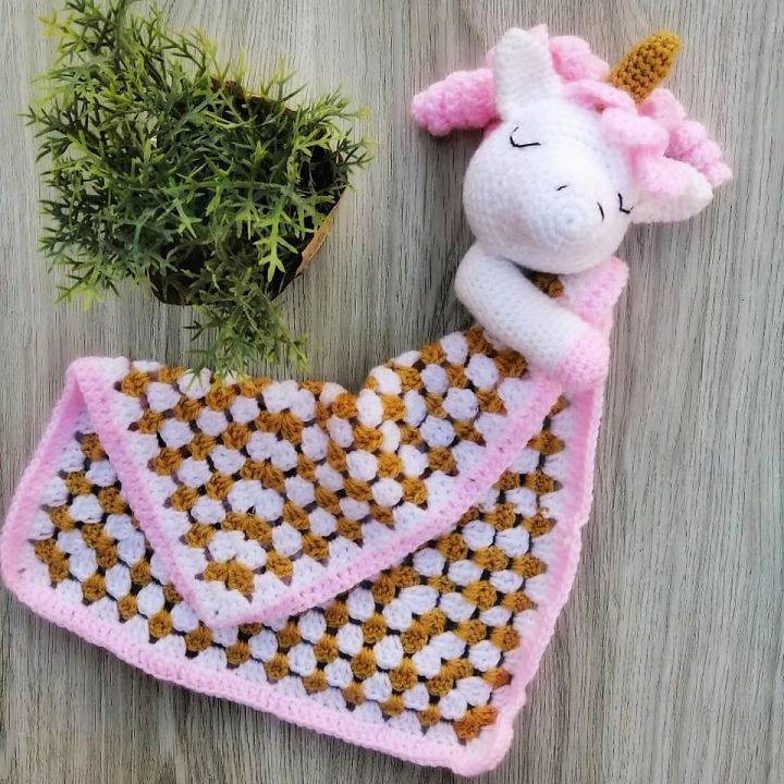 Free Crochet Unicorn Lovey Pattern