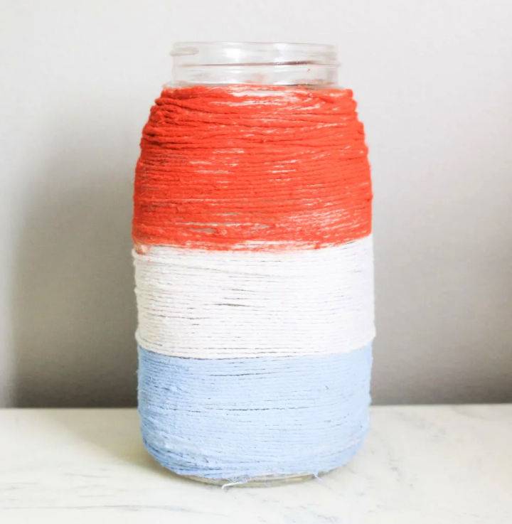 Fun and Easy DIY Twine Patriotic Mason Jar