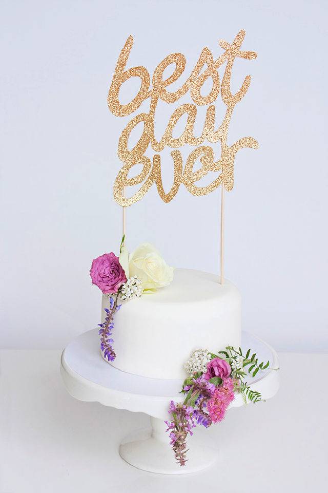 Glittery Wedding Cake Topper in Ten Easy Steps