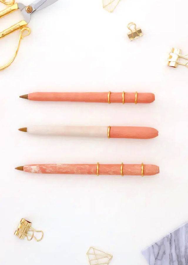 Handcrafted Air Dry Clay Pens