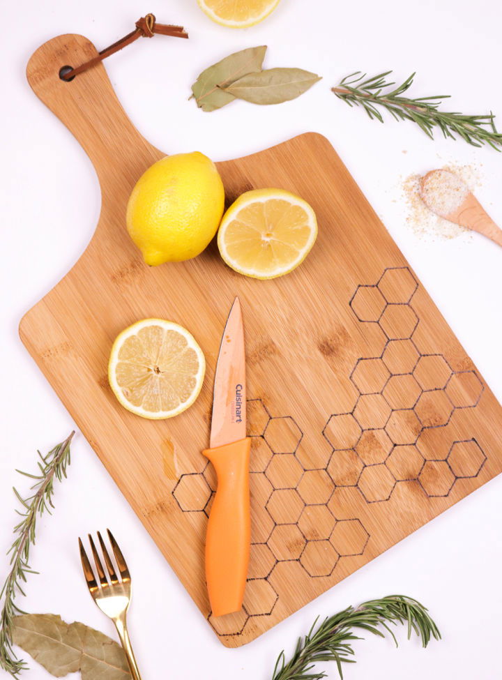 Homemade Honeycomb Wood Burned Cutting Board